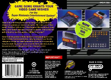 Game Genie (USA) (v2.0) (Unl) box cover back